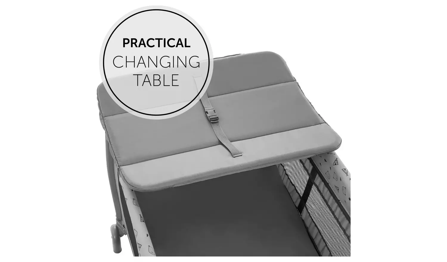 Hauck Nordic Grey Travel Cot