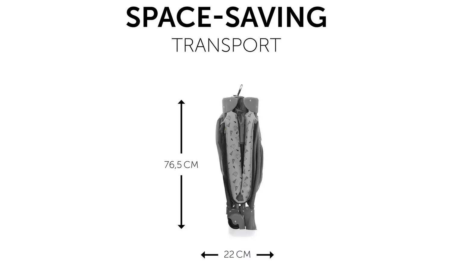 Hauck Nordic Grey Travel Cot