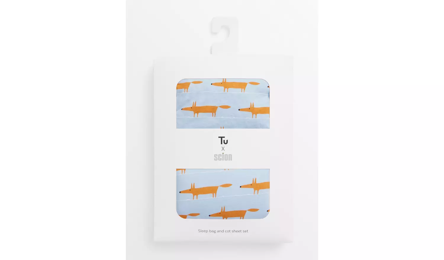 Tu X Scion Blue Mr Fox 1.5 Tog Sleeping Bag & Cot Sheet Set 0-6 Months