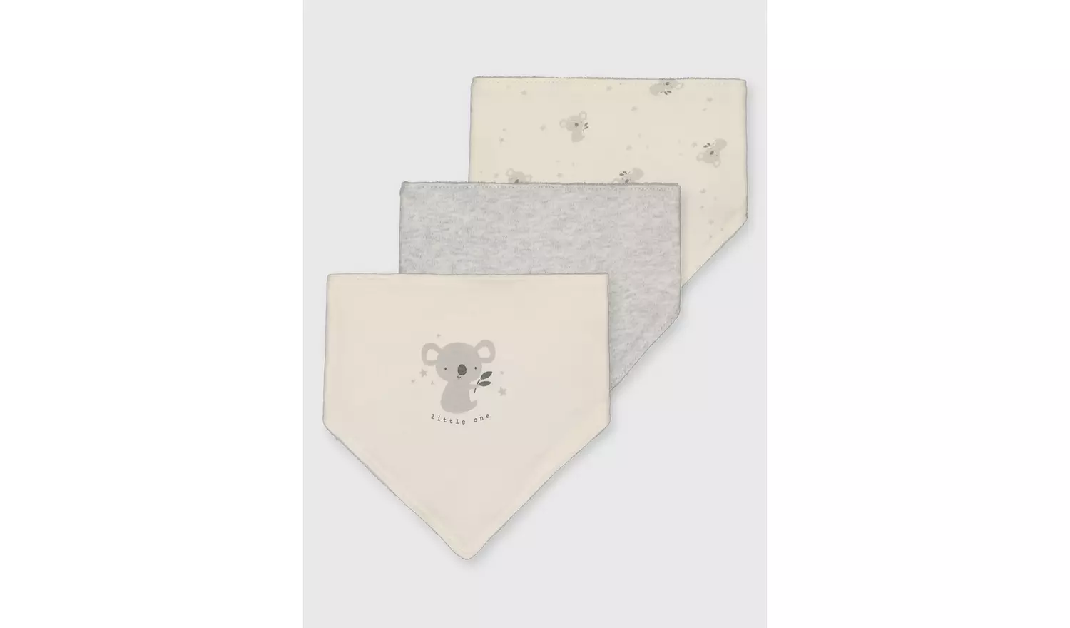 Cream Koala Hanky Bibs 3 Pack One Size