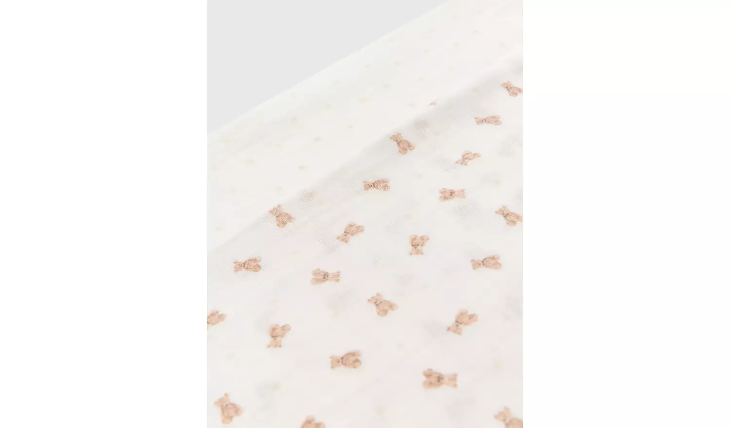 Bear & Polka Dot Print Large Muslin Squares 2 Pack One Size