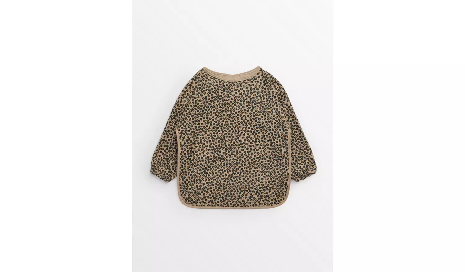 Brown Leopard Print Long Sleeve Bib One Size