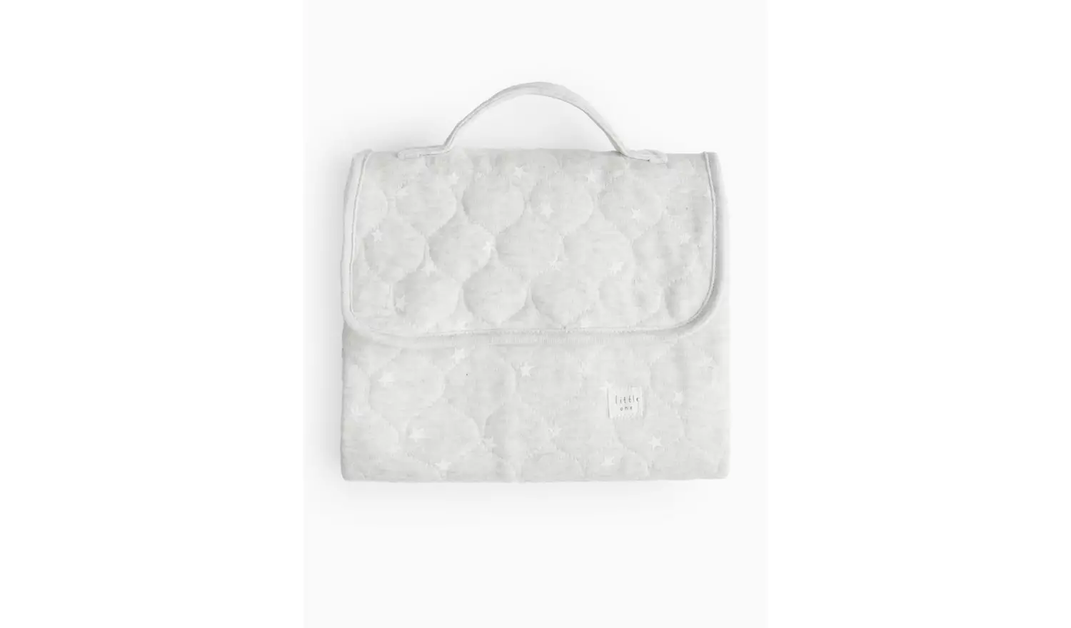 Grey Star Print Quilted Changing Mat One Size