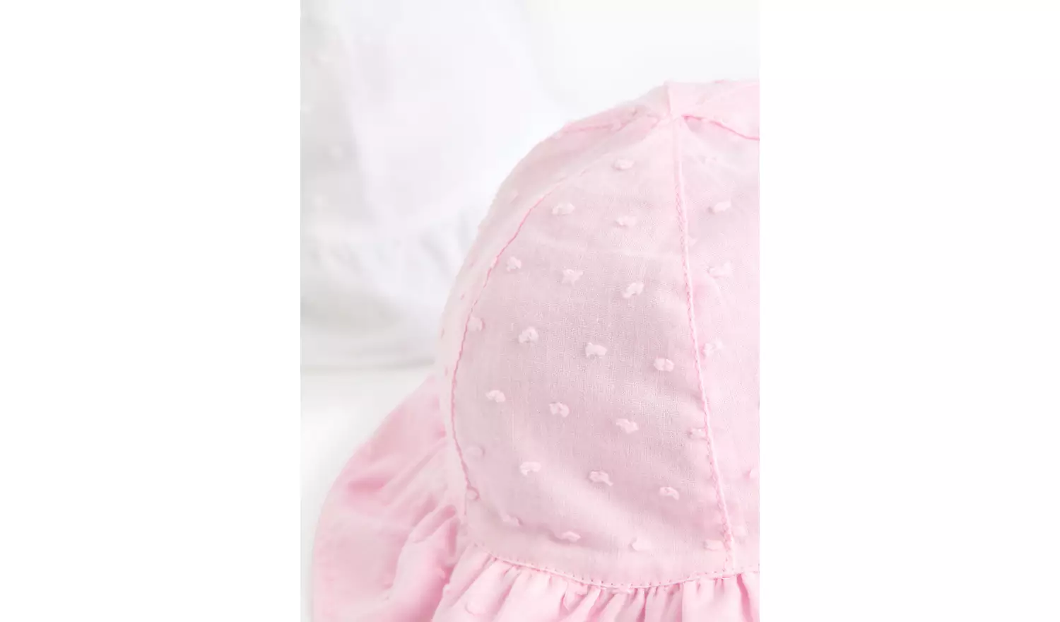 Pink & White Broderie Summer Hats 2 Pack 3-6 months