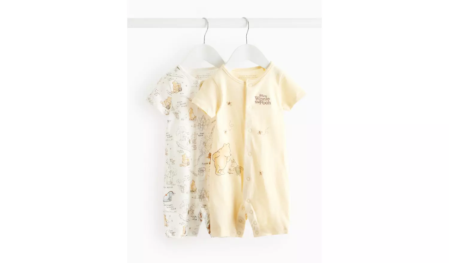 Winnie The Pooh Short Sleeve Romper 2 Pack Newborn