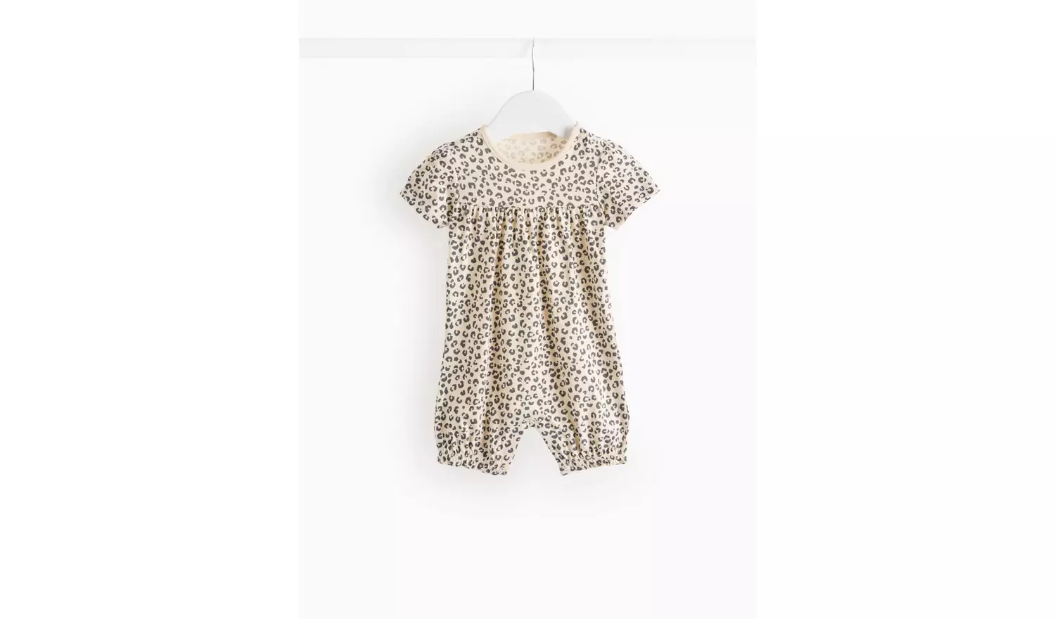 Cream Animal Printed Jersey Romper 6-9 months