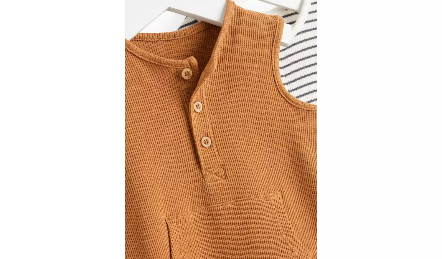 Stripe & Brown Sleeveless Romper 2 Pack 12-18 months