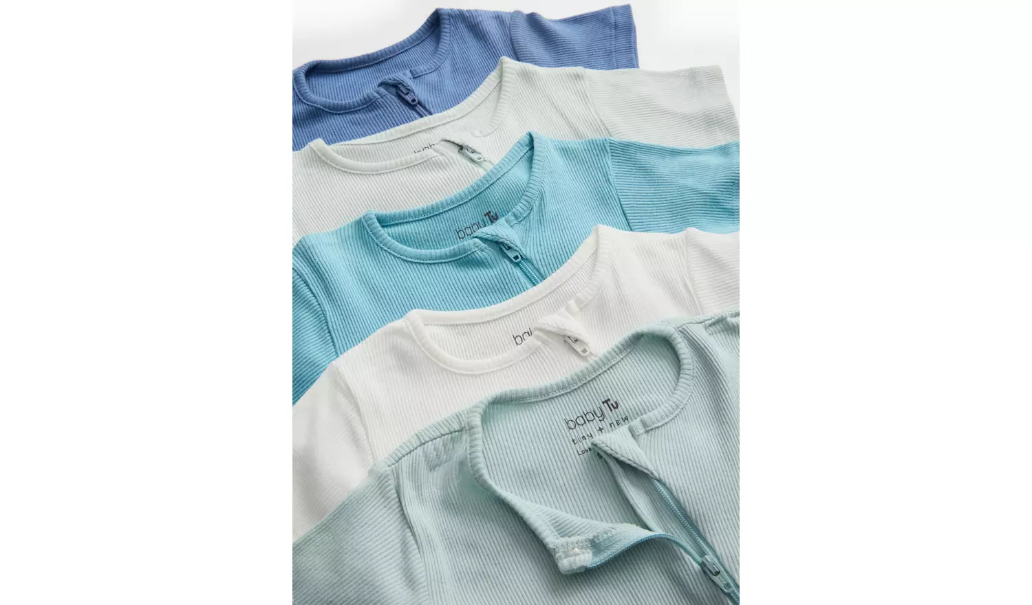 Tiny Baby Blue Rompers 5 Pack 18-24 months