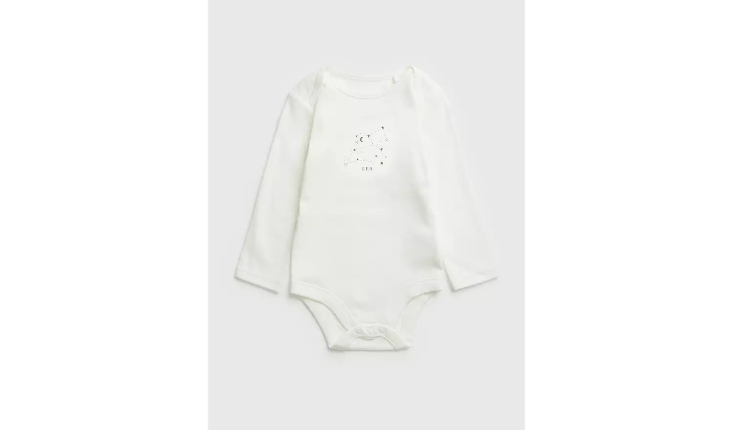 White Leo Zodiac Bodysuit 6-9 months