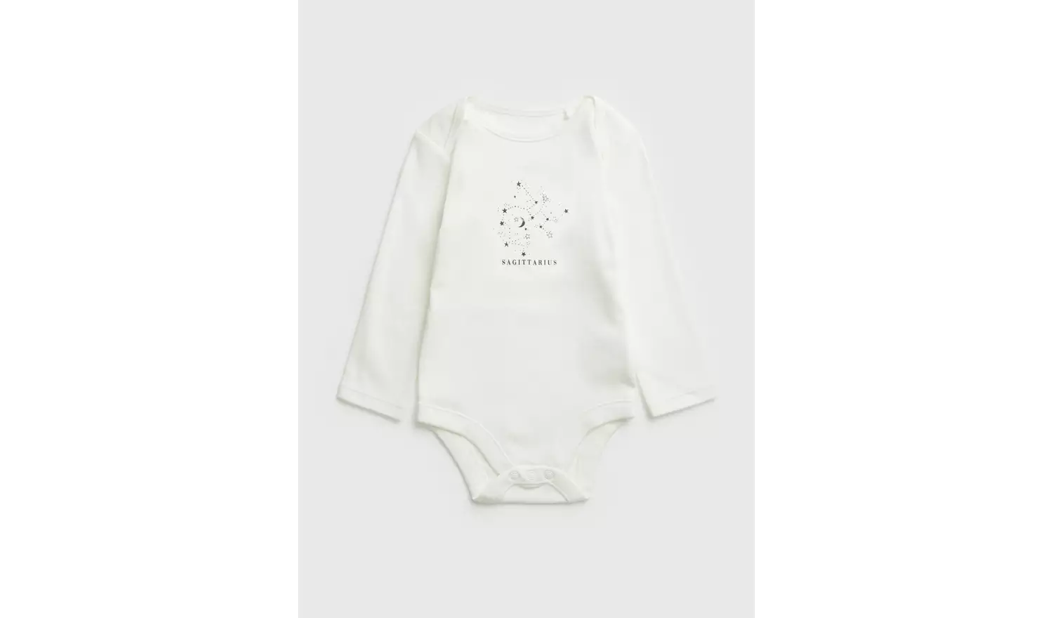 White Sagittarius Zodiac Bodysuit Up to 3 mths