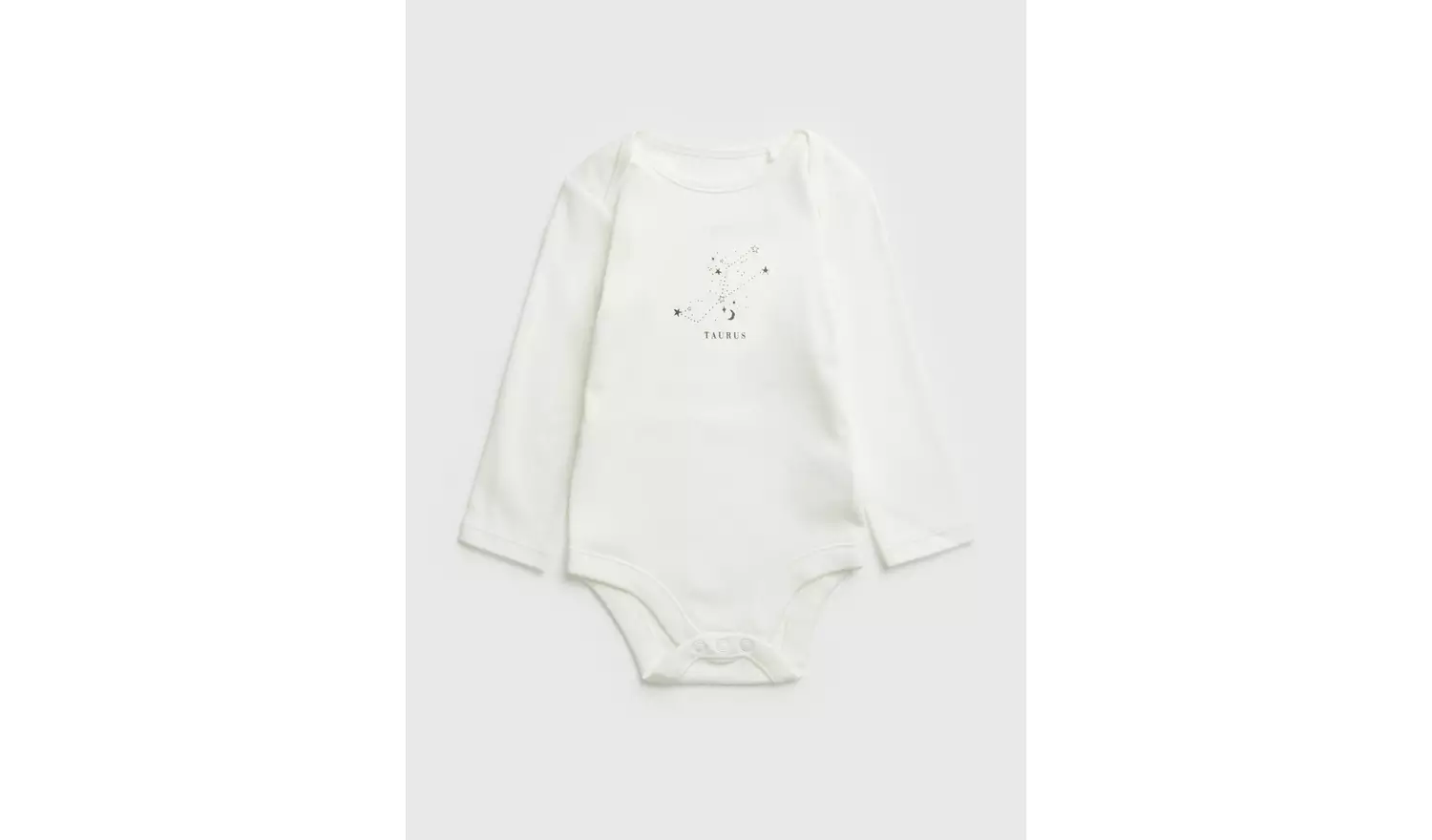 White Taurus Zodiac Bodysuit 3-6 months