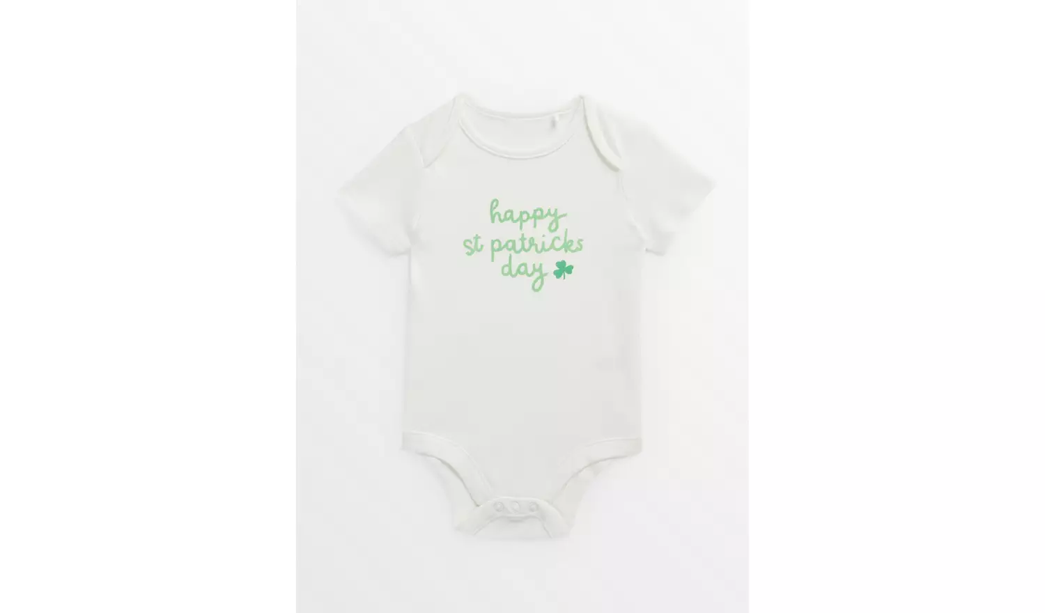 White St Patrick's Day Bodysuit 9-12 months
