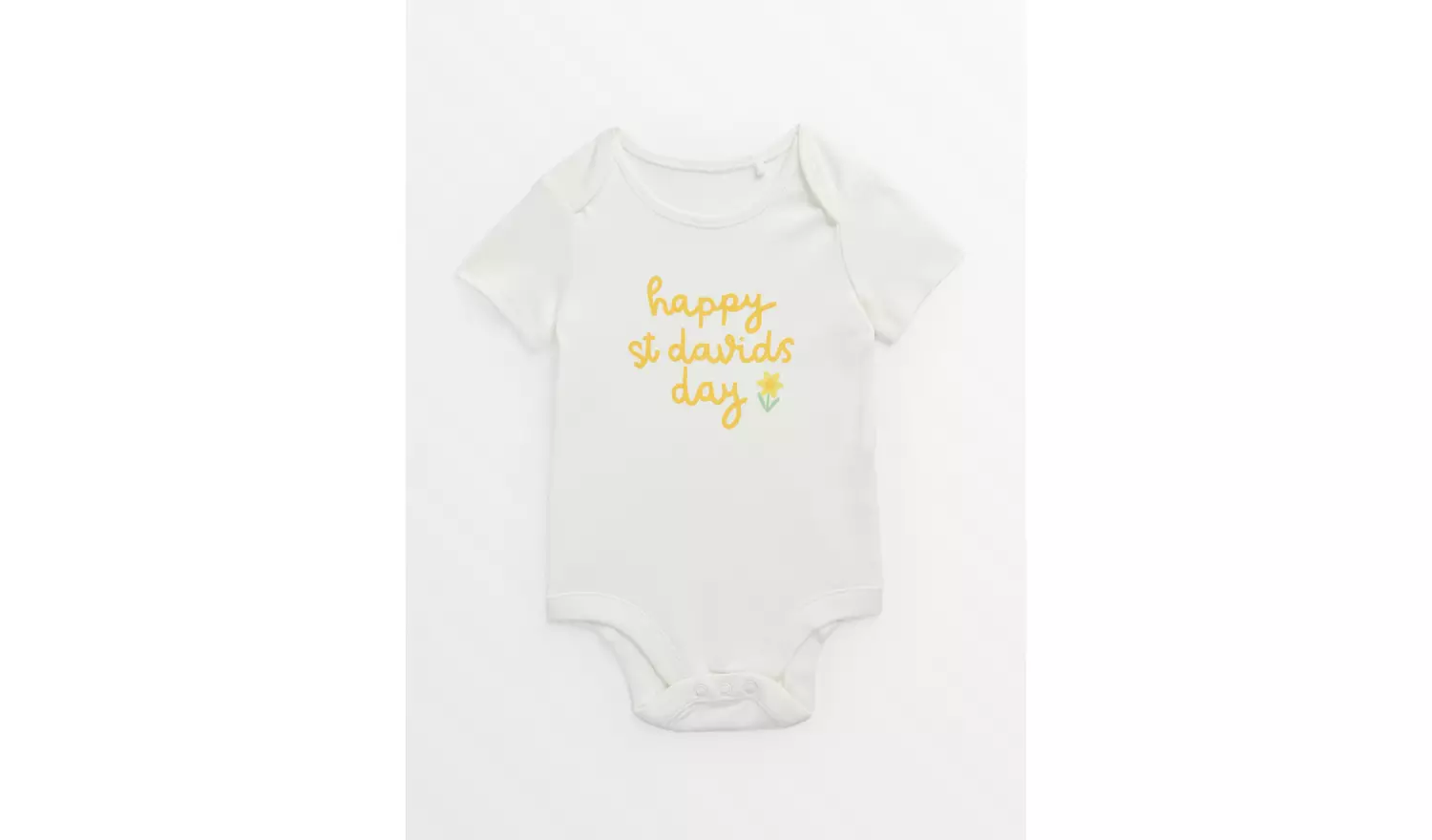 White St David's Day Bodysuit 3-6 months