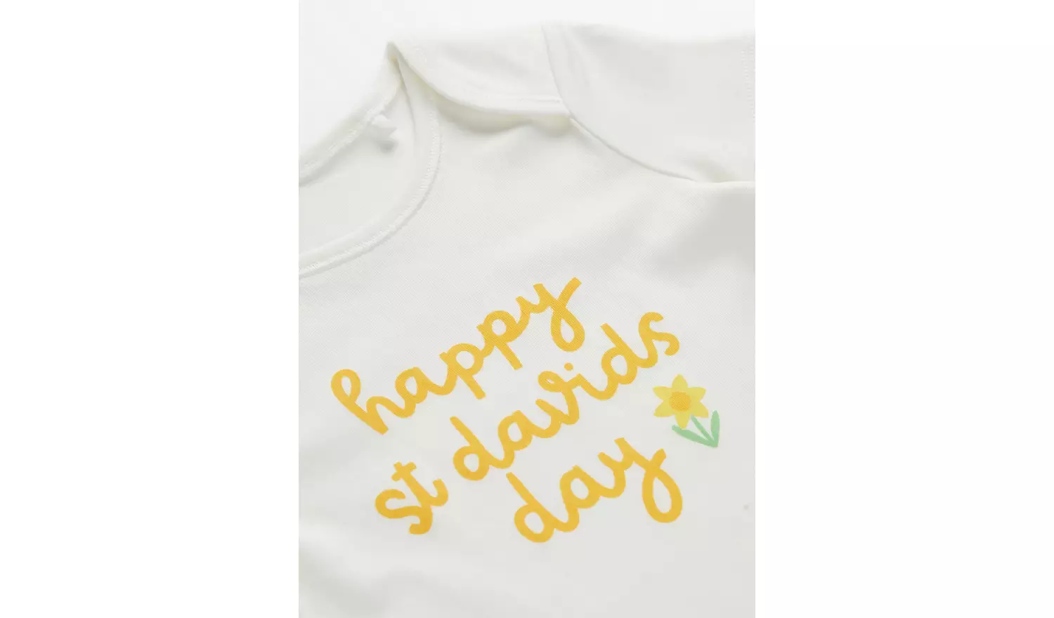 White St David's Day Bodysuit 3-6 months