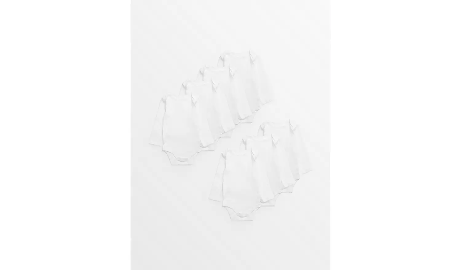 White Long Sleeve Bodysuits 7 PackTiny Baby