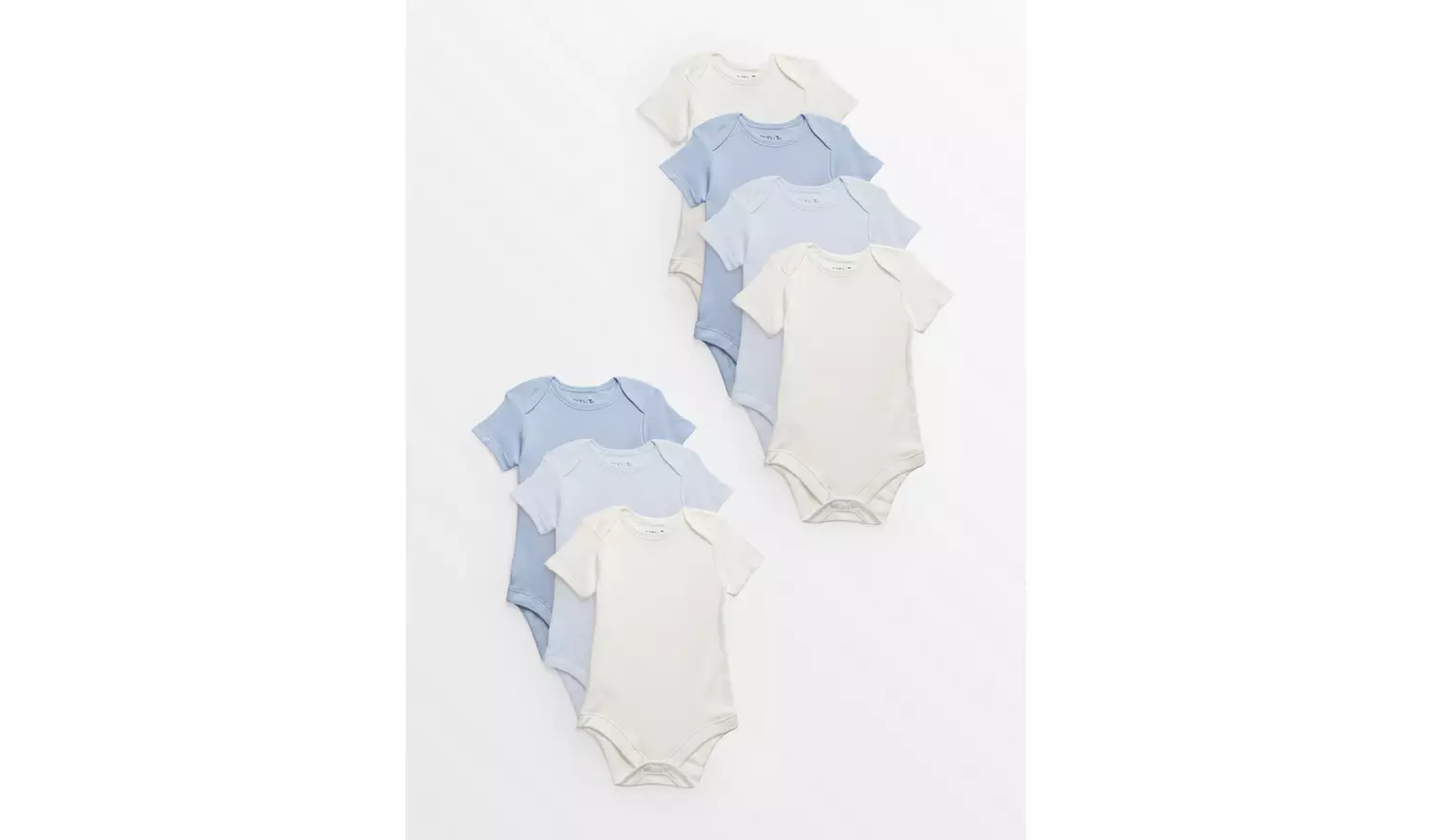 Blue & White Bodysuit 7 Pack Tiny Baby