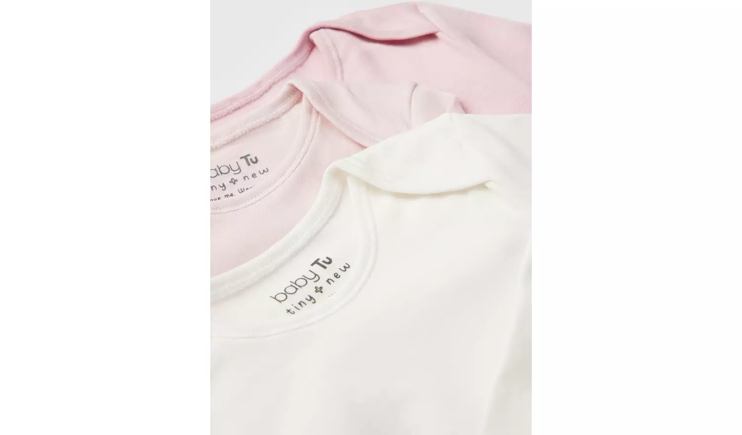 Plain Pink Long Sleeve Bodysuits 5 Pack Up to 1 mth