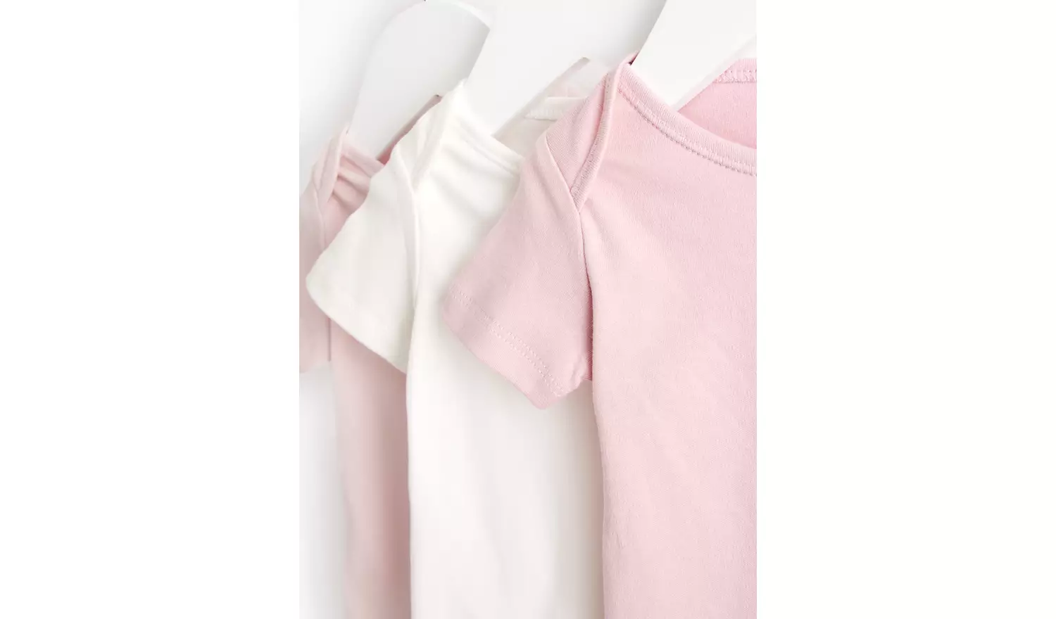 Pink Short Sleeve Bodysuit 3 Pack Up to 1 mth