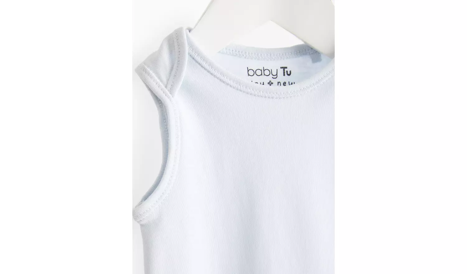 Blue & White Sleeveless Bodysuit 3 Pack6-9 months