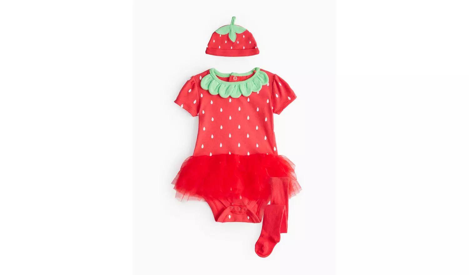 Strawberry Print Tutu Bodysuit Set 18-24 months