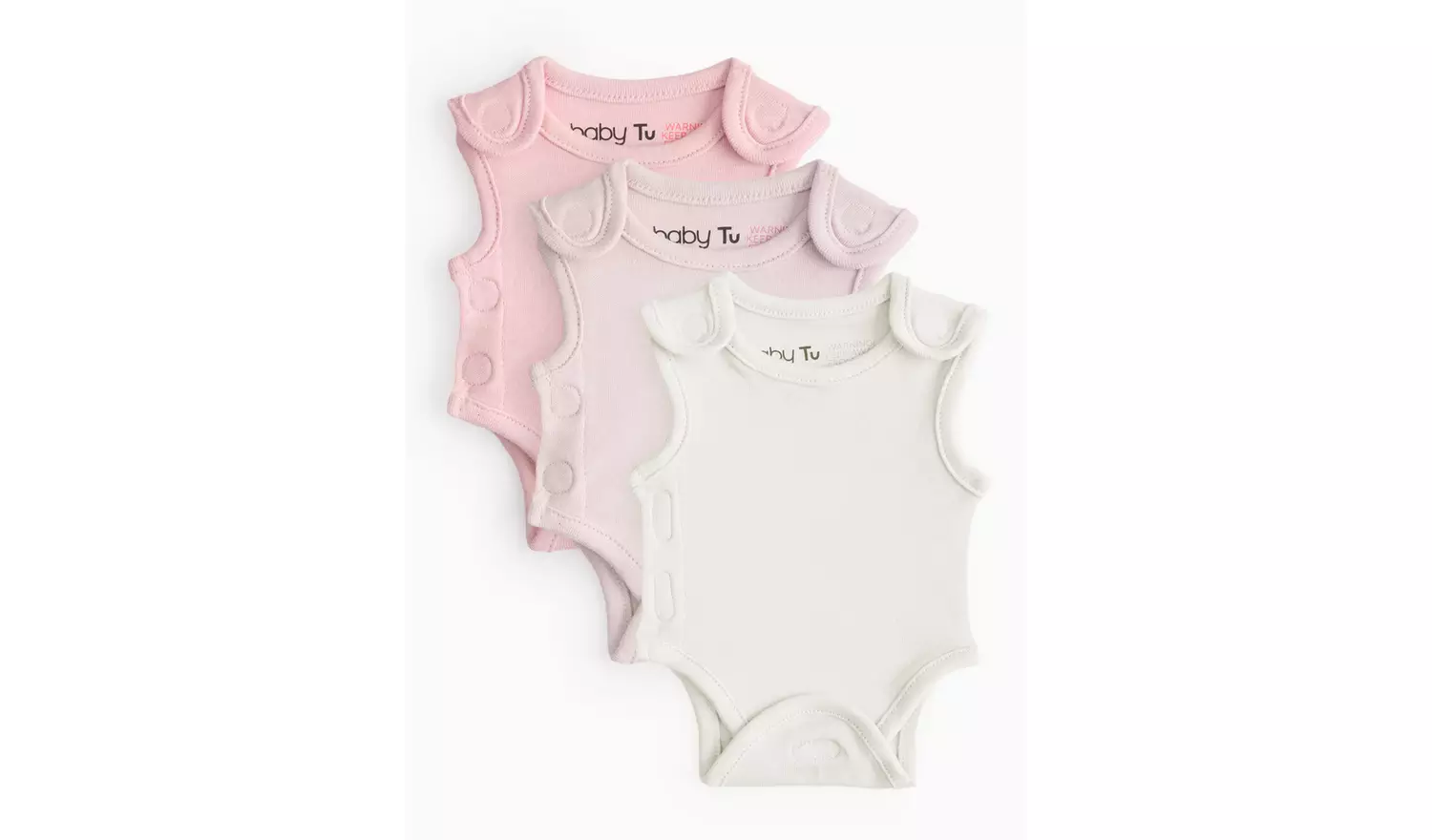 Pink Premature Bodysuits 3 Pack 2lbs - 0.9kg
