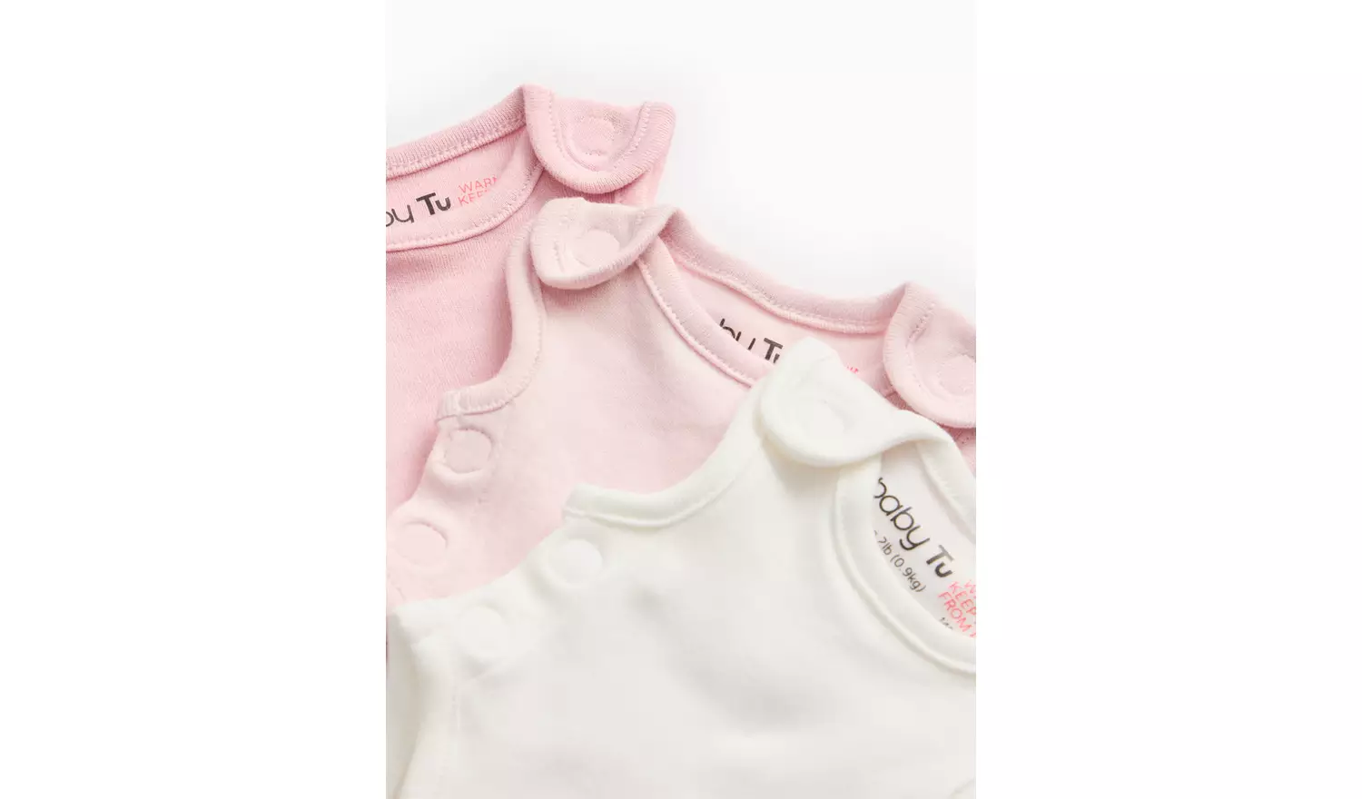 Pink Premature Bodysuits 3 Pack 2lbs - 0.9kg