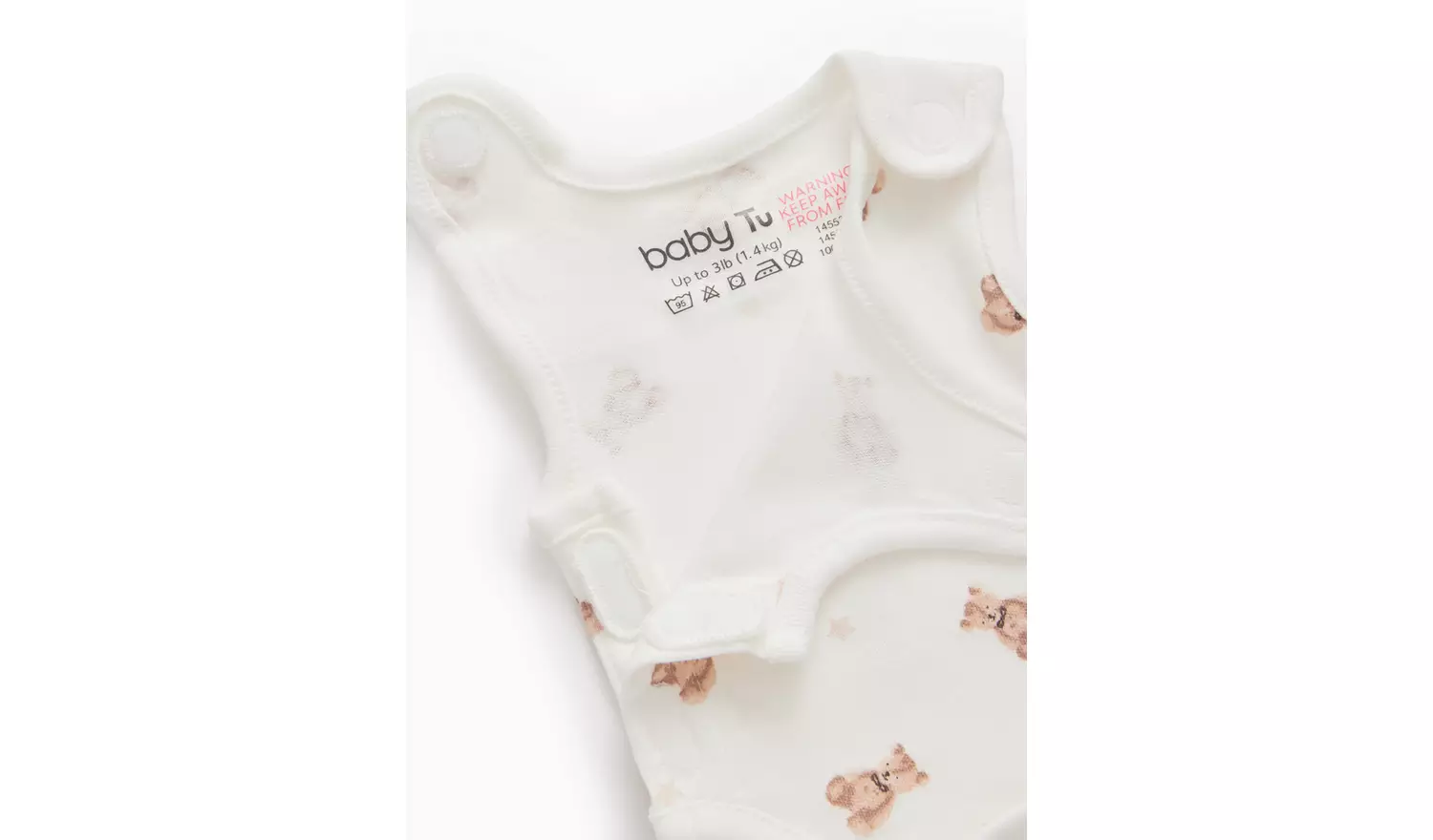 Premature Baby Koala Print Bodysuits 3 Pack 4lbs - 1.8kg