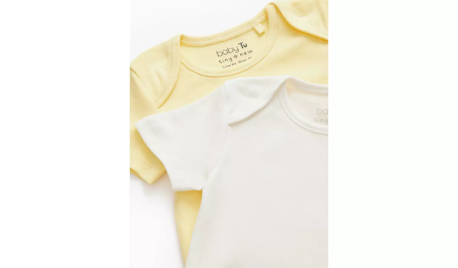 White & Yellow Short Sleeve Bodysuit 7 Pack Up to 1 mth