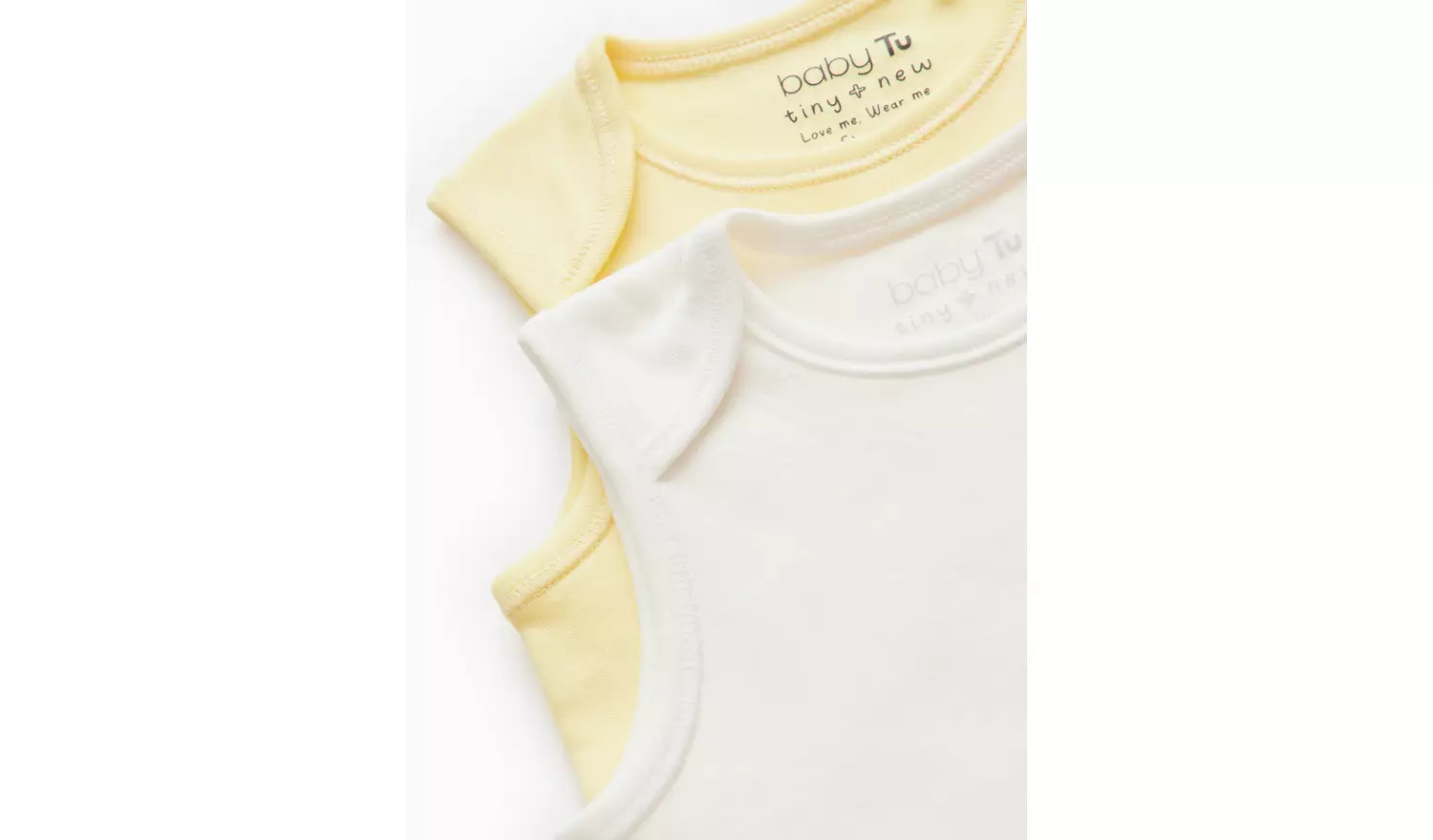 White & Yellow Sleeveless Bodysuit 7 Pack 12-18 months