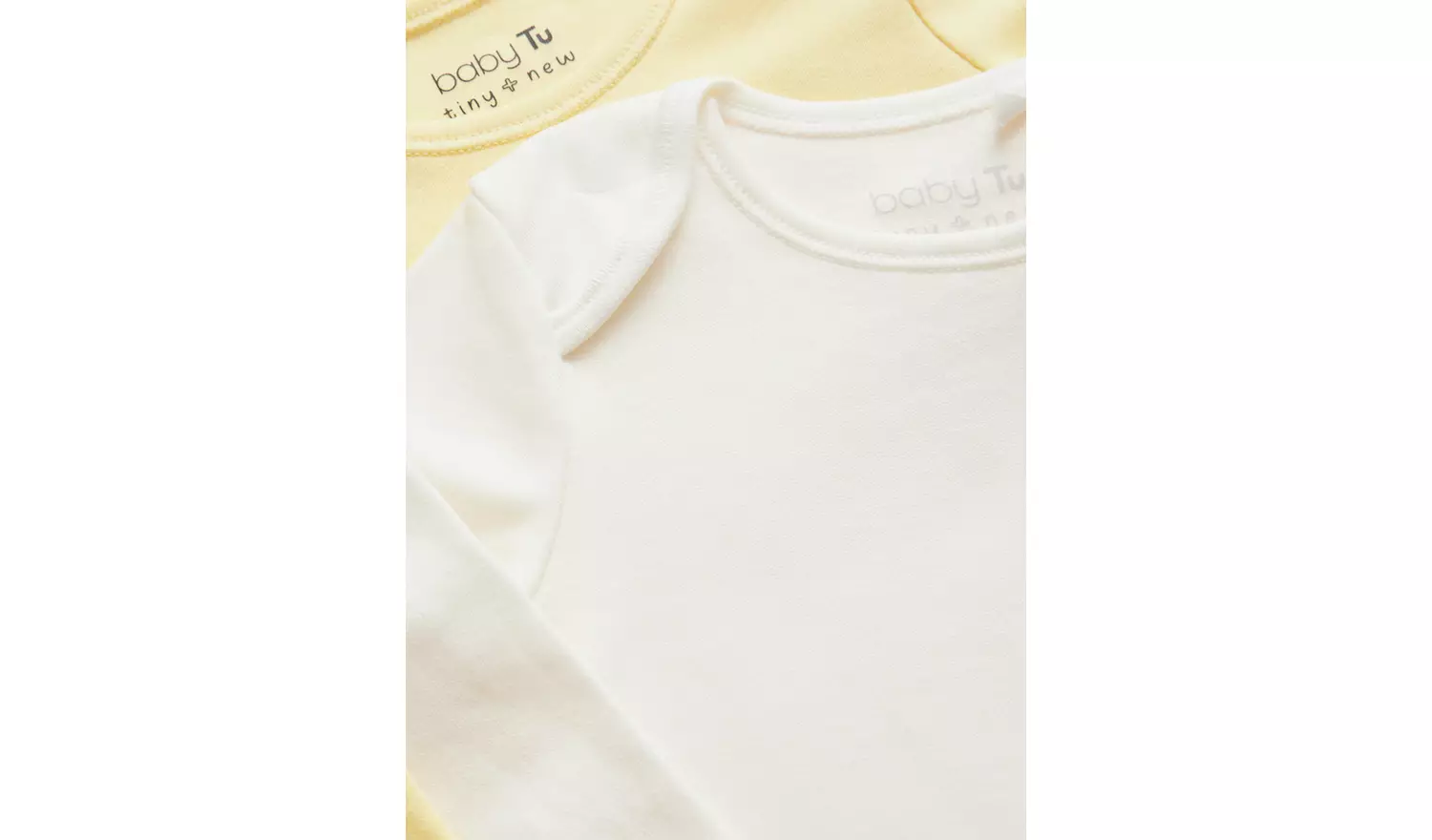 White & Yellow Long Sleeve Bodysuit 7 Pack 2-3 years