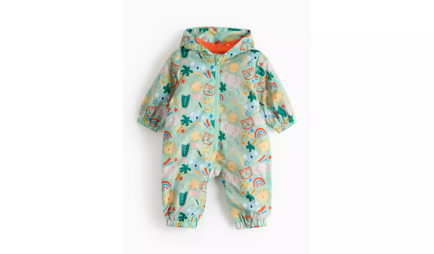 Bright Animal Print Puddlesuit 12-18 months