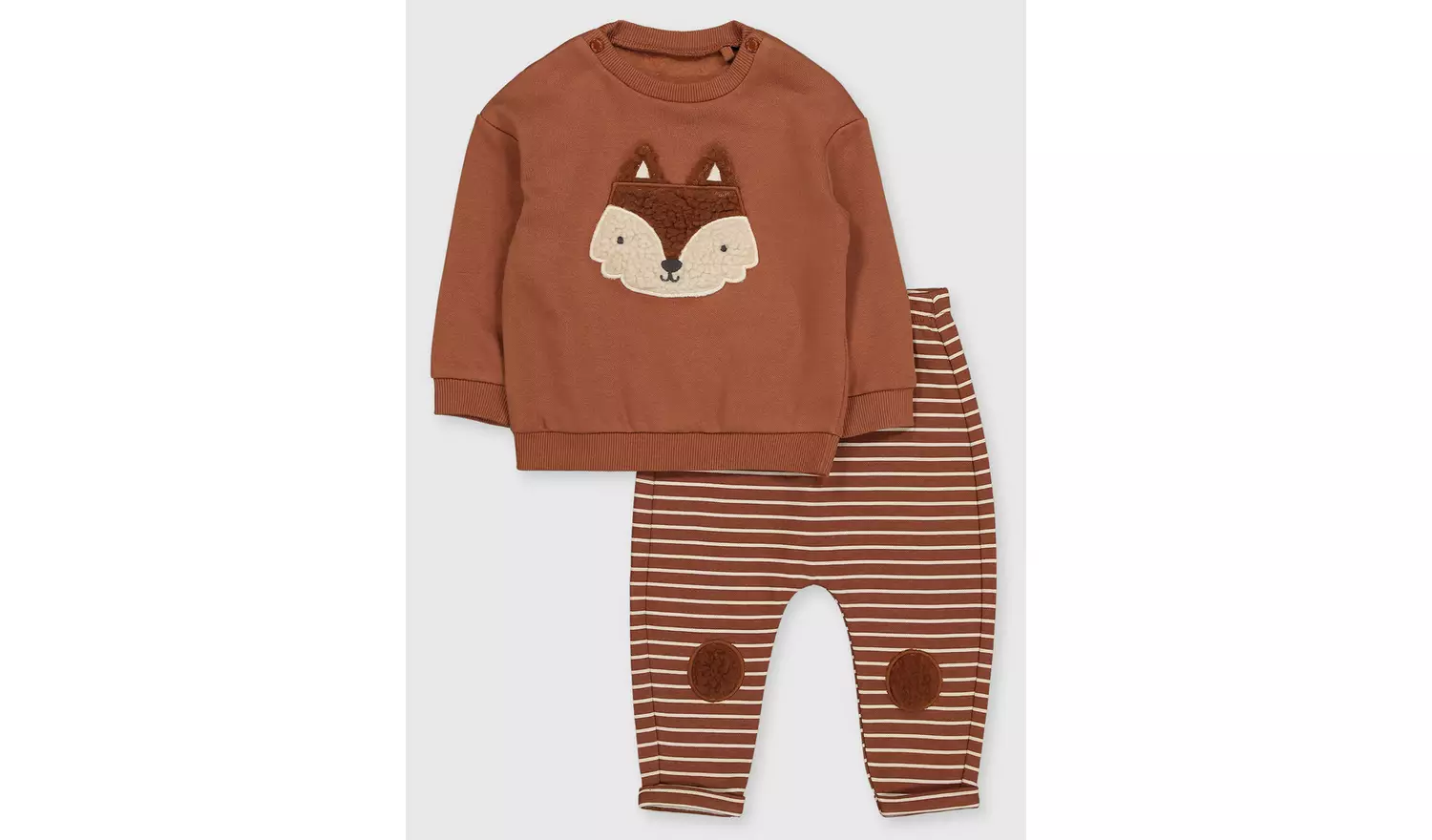 Brown Fox Sweat Set - Up to 1 mth