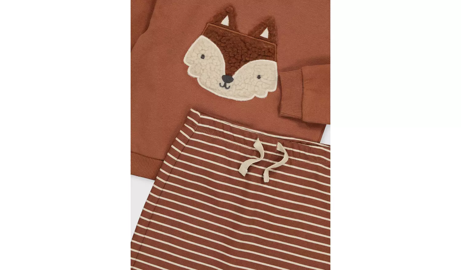 Brown Fox Sweat Set - Up to 1 mth