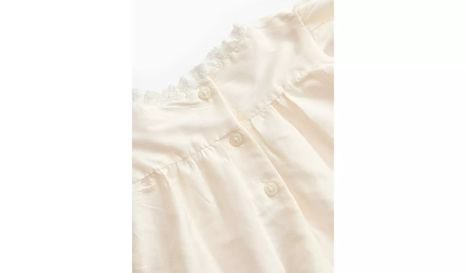 Ivory Satin Lace Detail Christening Dress Up to 3 mths
