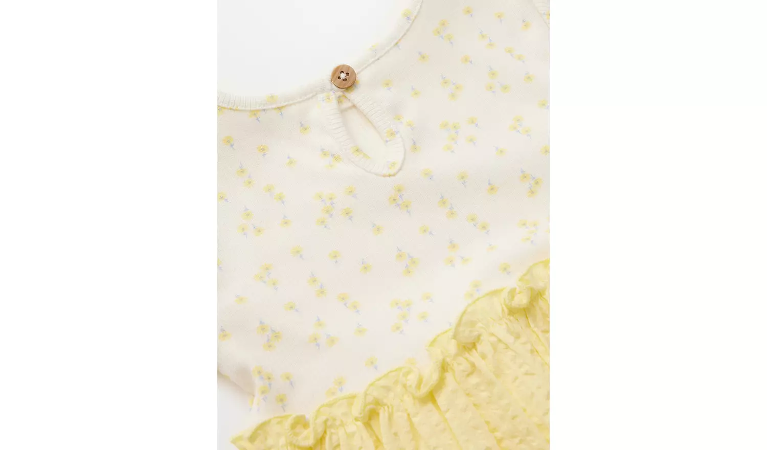 Yellow Floral Twofer Dress 3-6 months