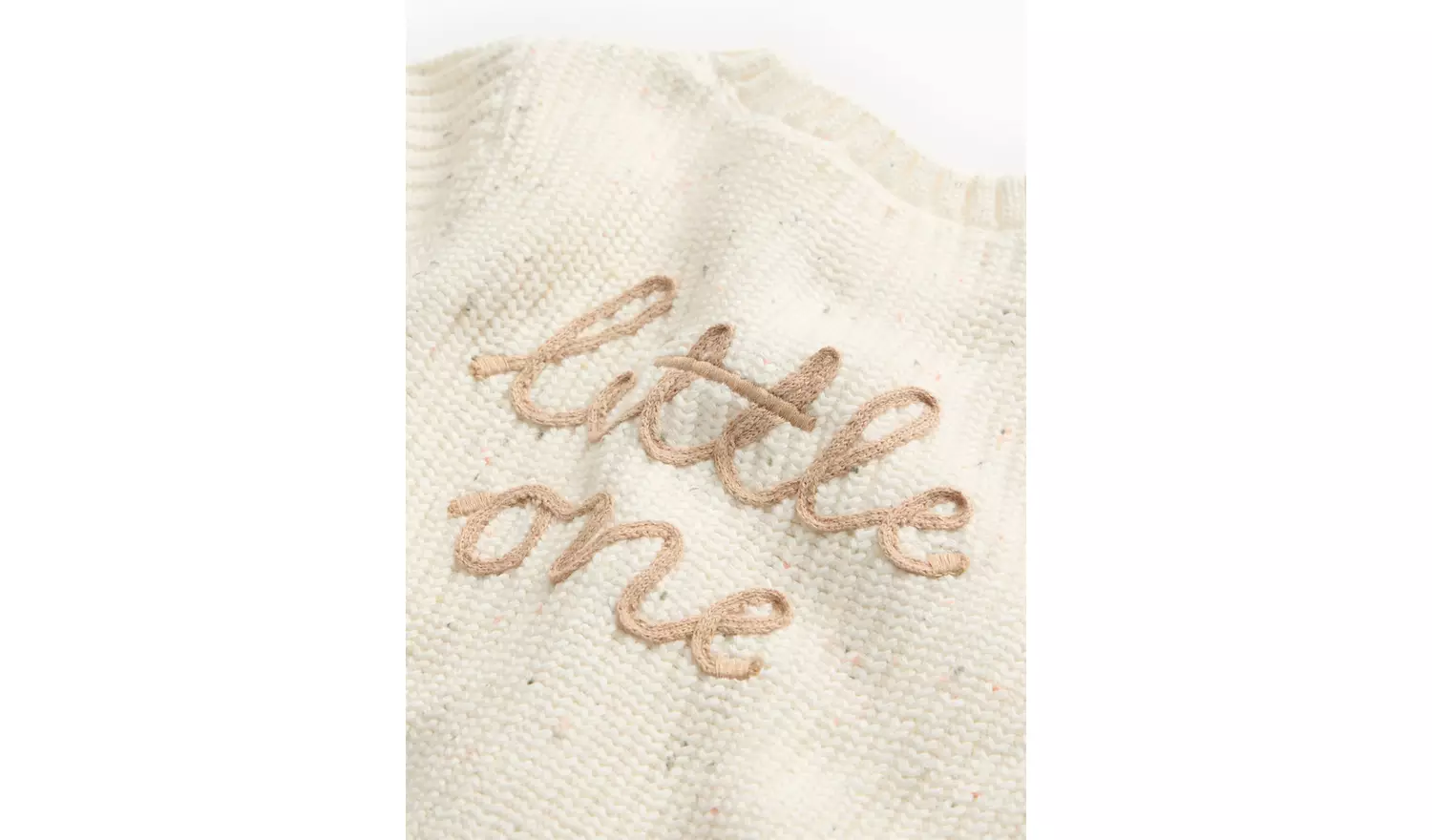 Cream Embroidered Little One Knit Cardigan Up to 1 mth