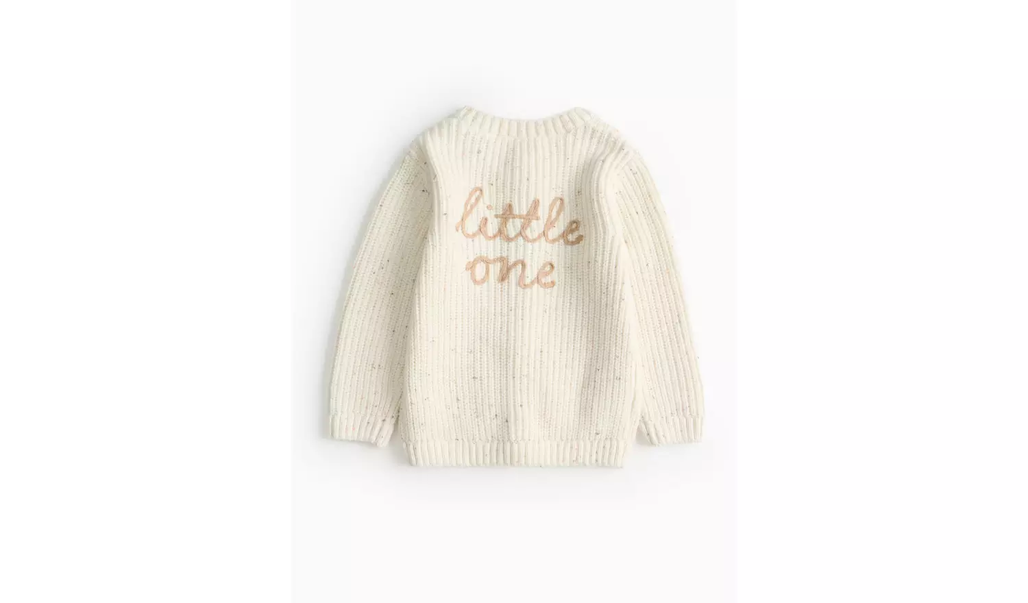 Cream Embroidered Little One Knit Cardigan Up to 1 mth
