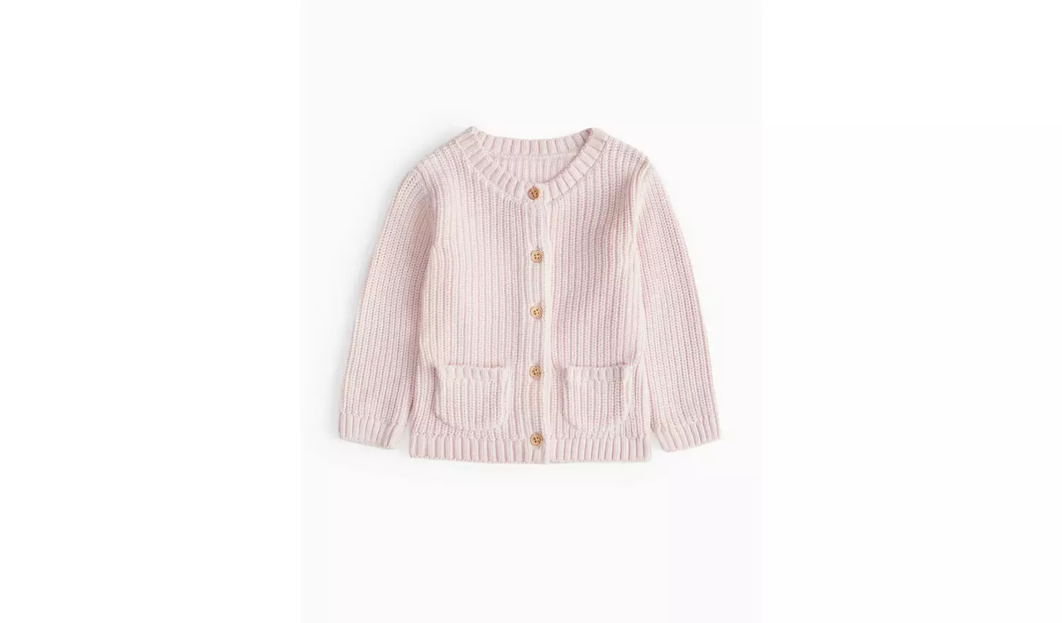 Pink Embroidered Little One Knit Cardigan Newborn