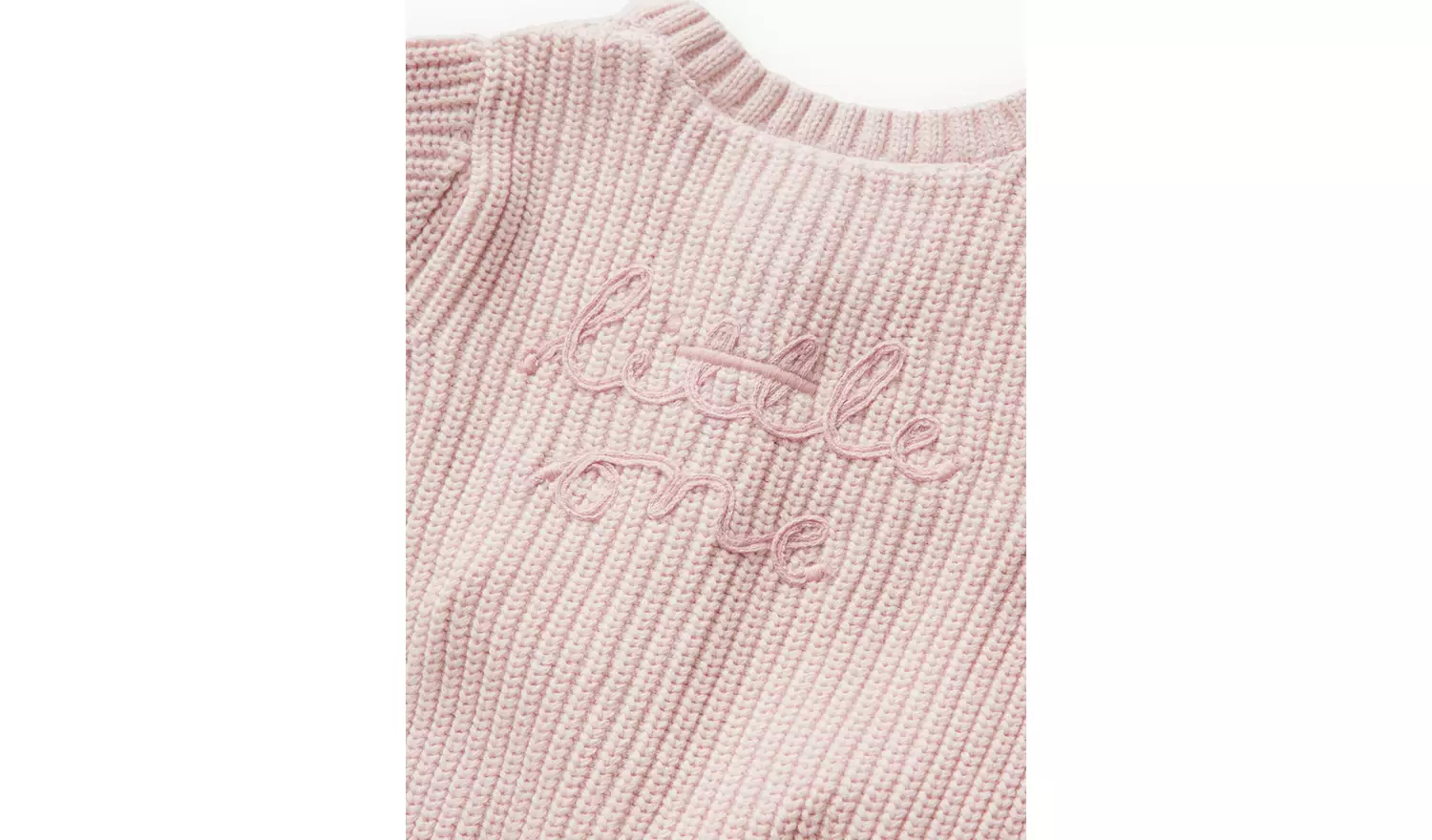 Pink Embroidered Little One Knit Cardigan Up to 1 mth