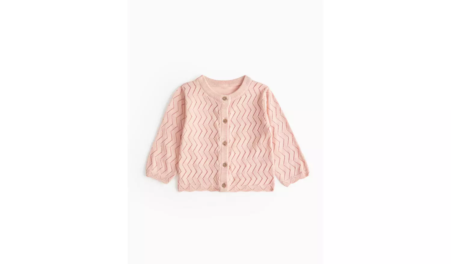 Pink Zig-Zag Knitted Cardigan 12-18 months
