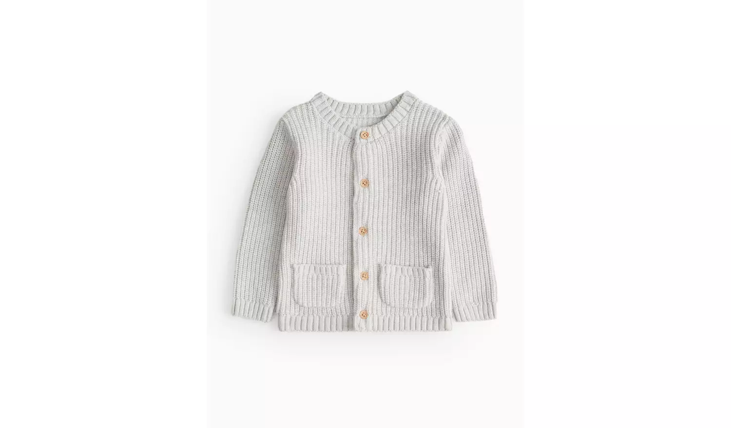 Grey Embroidered Little One Knit Cardigan Up to 3 mths