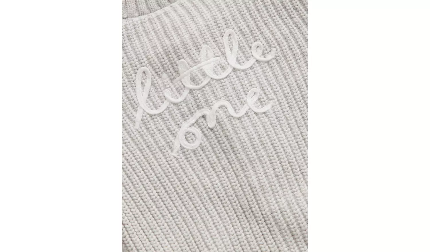 Grey Embroidered Little One Knit Cardigan Up to 1 mth