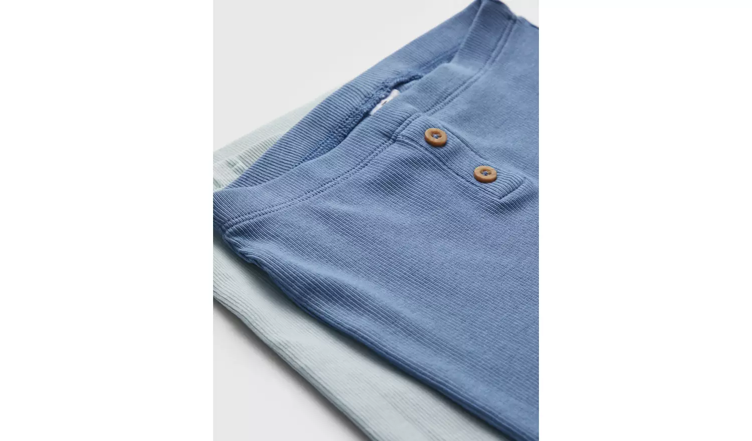 Blue 2-Pack Ribbed Comfort Leggings Set - 9-12 months