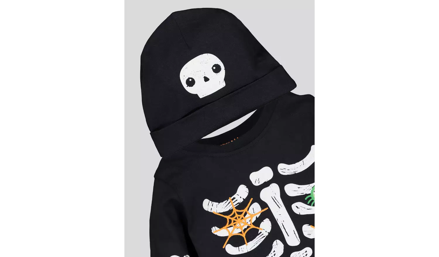 Halloween Skeleton Onesie & Hat Set - 2-3 years