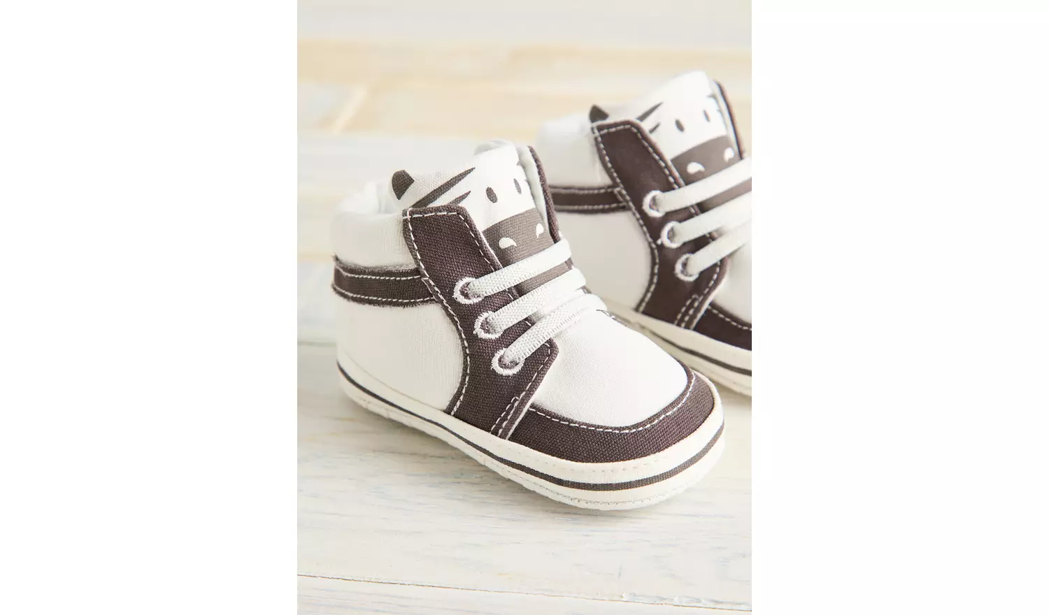 Brown High Top Trainers Up to 3 mths