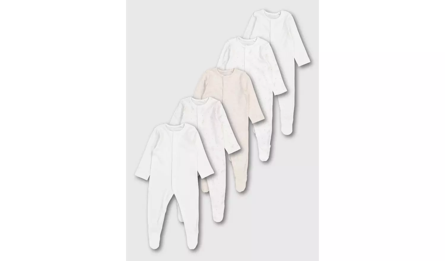 Safari Print Sleepsuits 5 Pack - Newborn