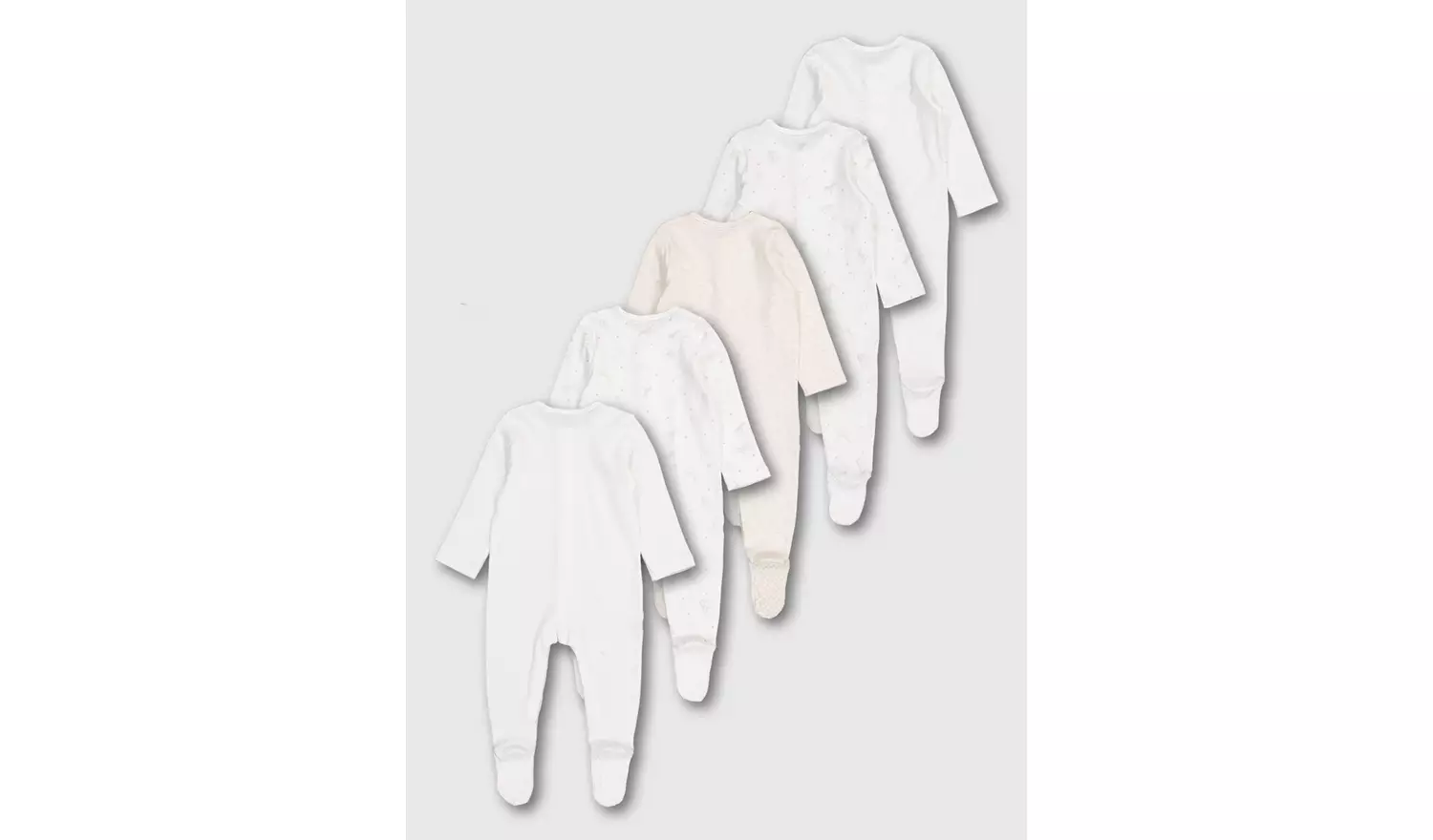 Safari Print Sleepsuits 5 Pack - Tiny Baby