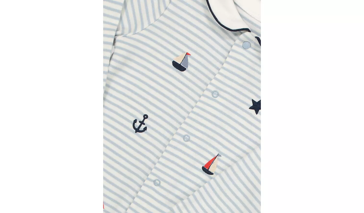Blue Stripe Nautical Sleepsuit - Newborn