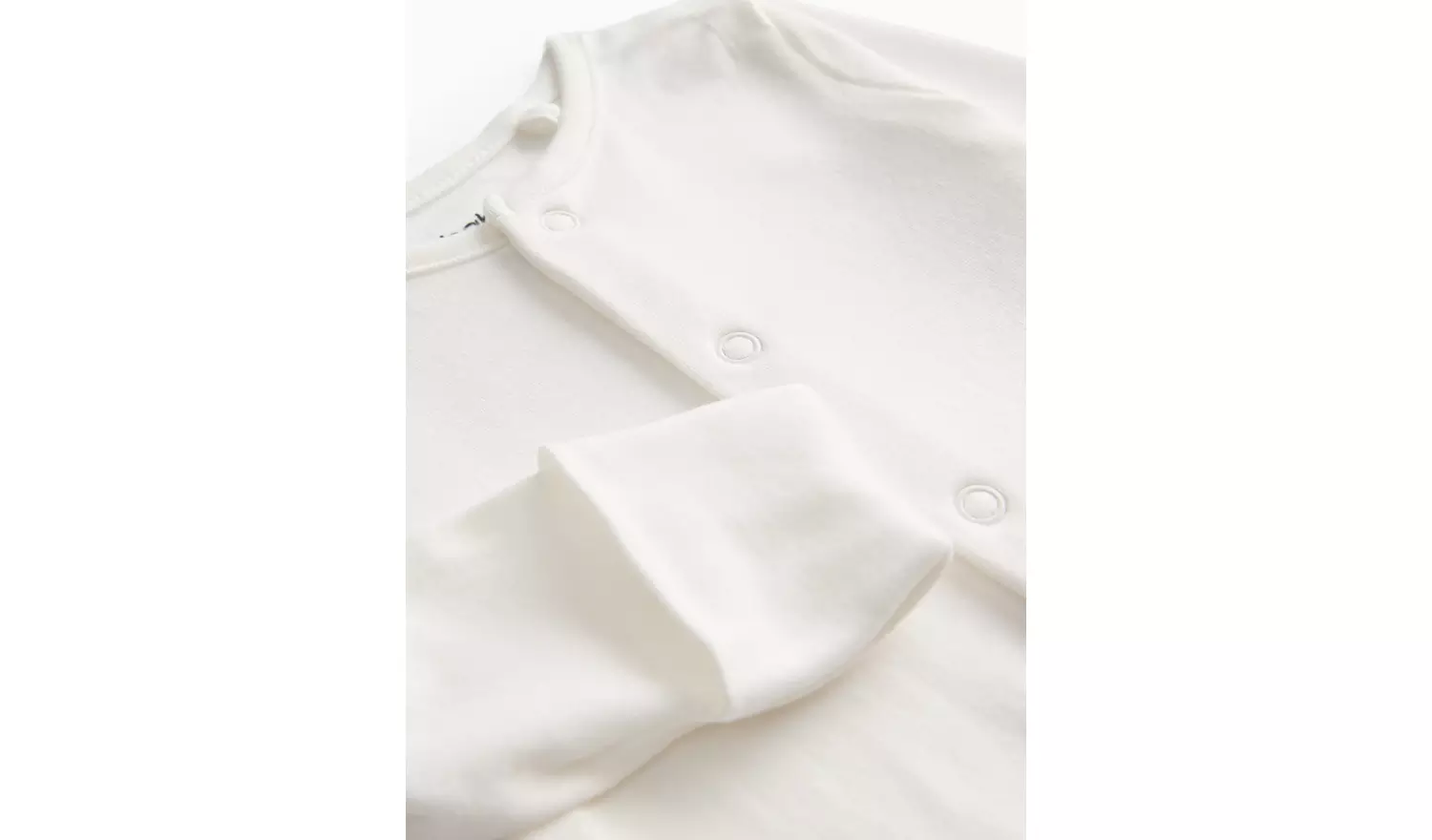 White Long Sleeve Sleepsuits 7 Pack 9-12 months