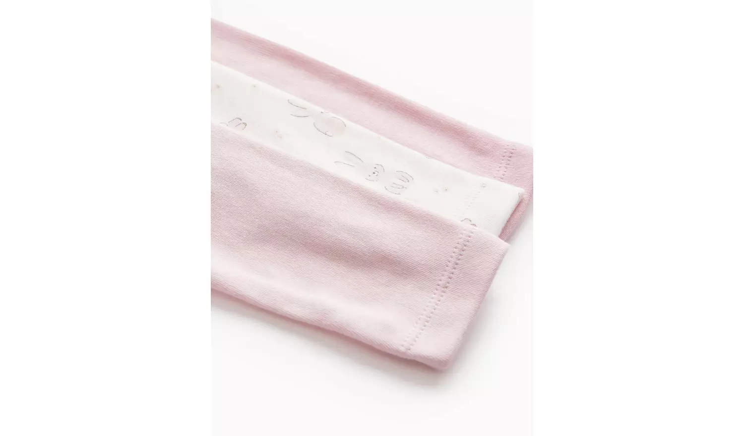 Pink Bunny Print Long Sleeve Sleepsuits 5 Pack Up to 3 mths